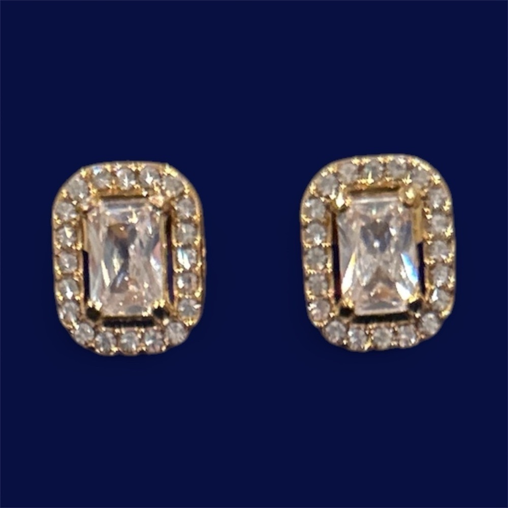 Elegant Gold and Silver Stud Earrings